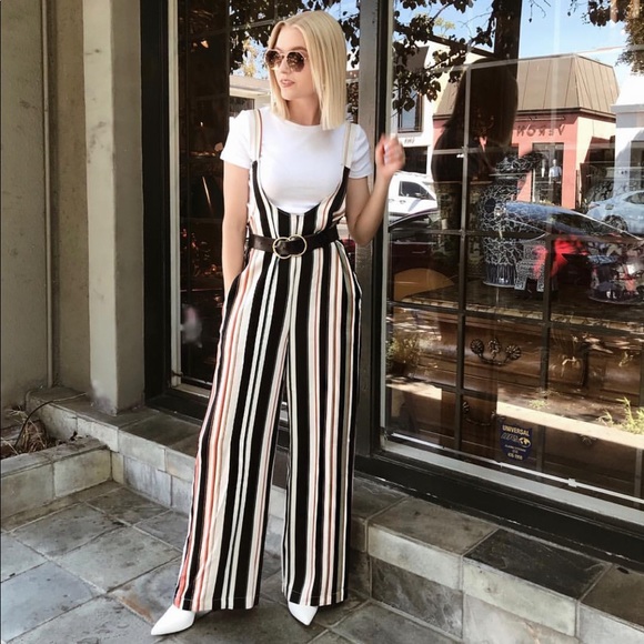 wild fable striped jumpsuit